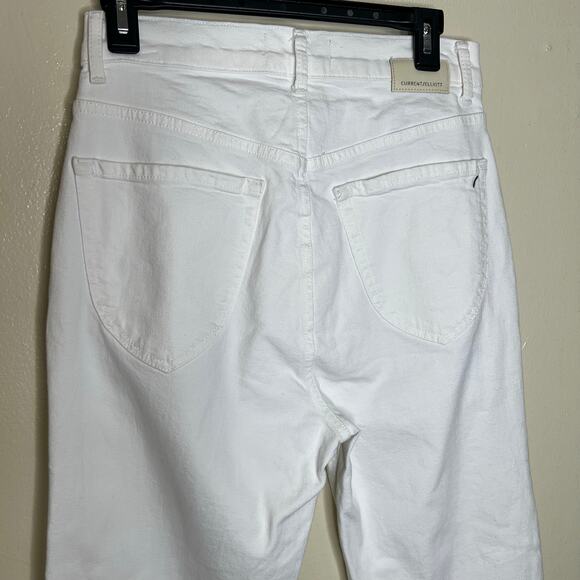 Current Elliot Arroyo Mom Jeans 27 Womens Blanc Wash White Pleated Tapered New - Picture 4 of 12